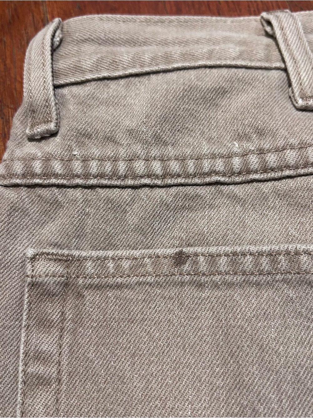 Vintage L.L. Bean Double L Outdoor Gorpcore Baggy Tan Khaki Denim Jeans 34x29 - Picture 9 of 13